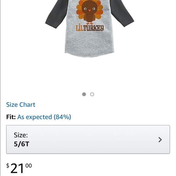 Lil Turkey Raglan Tee - Picture 3 of 3